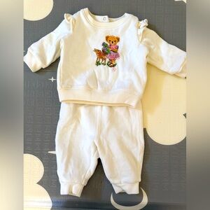 Ralph Lauren baby girl sweater set. 0 to 3 months.